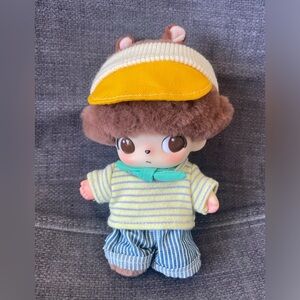 Adorable Plush Toy with Yellow Cap